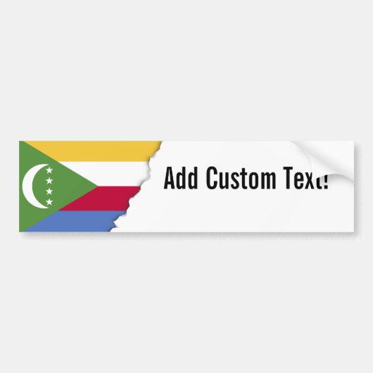 Comorese vlag bumpersticker (Voorkant)