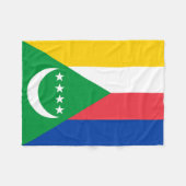 Comorese vlag fleece deken (Voorkant (Horizontaal))