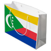 Comorese vlag groot cadeauzakje (Achterkant Gekanteld)