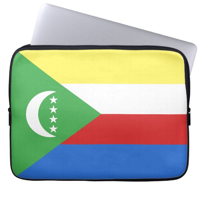Comorese vlag laptop sleeve (Voorkant)
