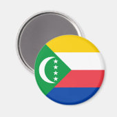 Comorese vlag magneet (Voorkant / Achterkant)