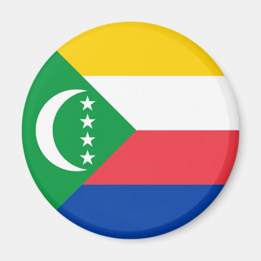 Comorese vlag magneet (Voorkant)