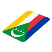Comorese vlag magneet (Linkerzijde)