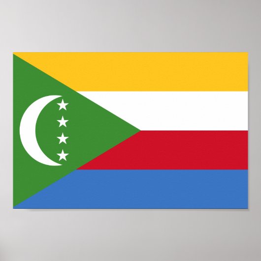 Comorese vlag poster (Voorkant)