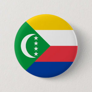 Comorese vlag ronde button 5,7 cm