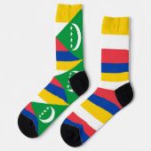 Comorese vlag sokken (Links)