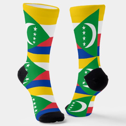 Comorese vlag sokken (Gebogen)