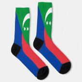 Comorese vlag sokken (Rechts)