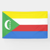 Comorese vlag spandoek (Horizontaal)