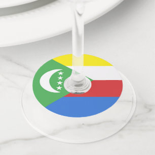 Comorese vlag wijnglaslabel