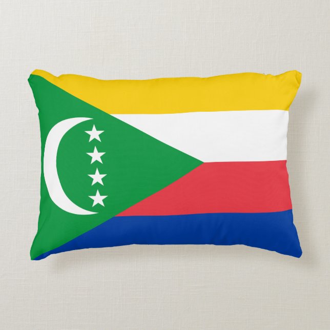 Comoros Flag Accent Kussen (Voorkant)