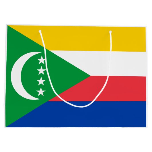 Comoros Flag Groot Cadeauzakje (Achterkant)