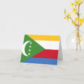 Comoros Flag Kaart (Gele Bloem)