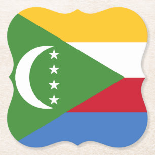 Comoros Flag Kartonnen Onderzetters
