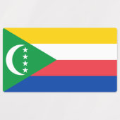 Comoros Flag Labels (Design 1)