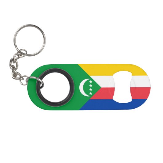 Comoros Flag Mini Flessenopener (Voorkant (Horizontaal))
