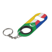 Comoros Flag Mini Flessenopener (Voorkant Gekanteld)