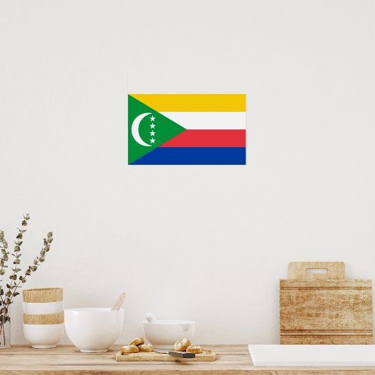 Comoros Flag Poster (Keuken)