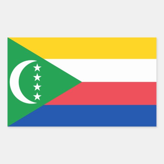 Comoros Flag Rechthoekige Sticker (Voorkant)