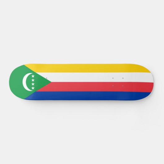 Comoros Flag Skateboard (Horizontaal)