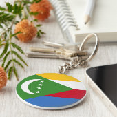 Comoros Flag Sleutelhanger (Zijkant)