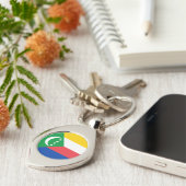 Comoros Flag Sleutelhanger (Zijkant)