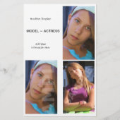 Comp Cards - Sjabloon voor model headshot Flyer (Achterkant)