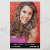 Comp Headshot Kaarten die modelleren (Achterkant)