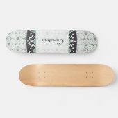 Comp Skateboard Blue Flower Motif (Horz)