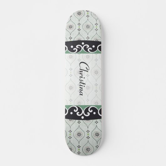 Comp Skateboard Blue Flower Motif (Devant)