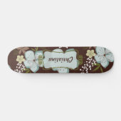 Comp Skateboard Hawaiian Blue Flower (Horz)