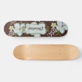 Comp Skateboard Hawaiian Blue Flower (Horz)