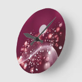 compact mirror Elegant Pink and White Design Ronde Klok (Hoek)