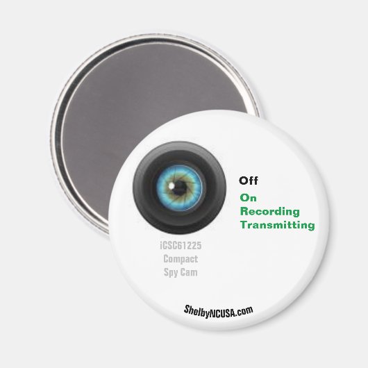 Compact Spy Cam Fridge Magnet (Recto/Verso)