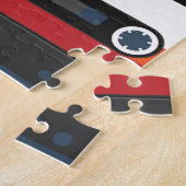 Compactcassettes:  plat ontwerp. legpuzzel (Zijkant)