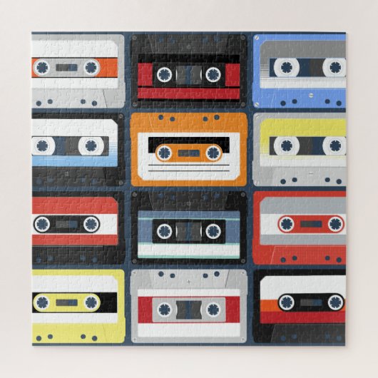 Compactcassettes:  plat ontwerp. legpuzzel (Verticaal)