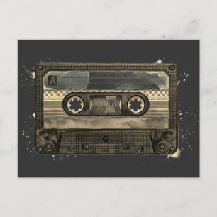 Compacte Cassetteband Oud Retro Vintage Briefkaart