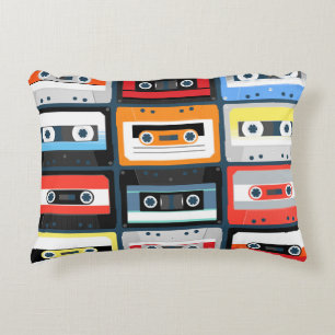Compacte cassettes. Set. afbeelding vlak Accent Kussen