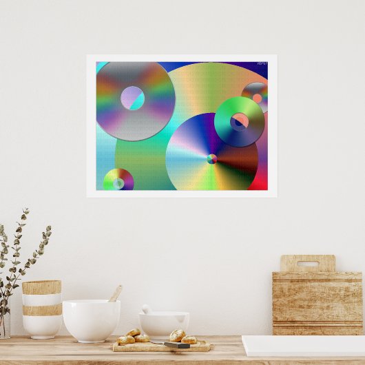 Compacte schijven poster (Keuken)
