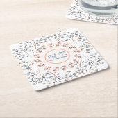 compacte spiegel vierkante kartonnen onderzetter (Schuin)