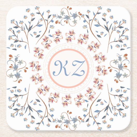 compacte spiegel vierkante kartonnen onderzetter (Voorkant)