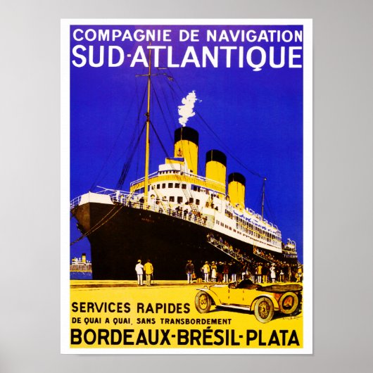 Compagnie De Navigation Sud Atlantique Poster (Voorkant)