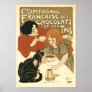 Compagnie Francais de Chocolats  Franse ad Poster