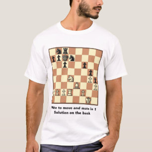 Compagnon d'échecs dans 1 T-shirt de base du