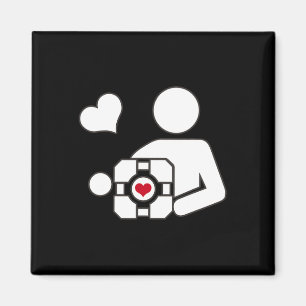 Companion Cube Gaming Portal Nerd Funny Gamer 1 Magneet
