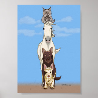 Companion Totem - Gekleurd Poster