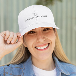 Company Business Name Branding Black Script Trucker Pet