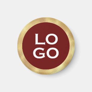 Company Custom Logo met Gold Lijst op Bourgogne Magneet