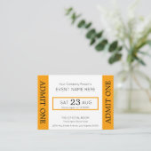 Company Event Ticket Concert Admit One Invitation (Debout devant)