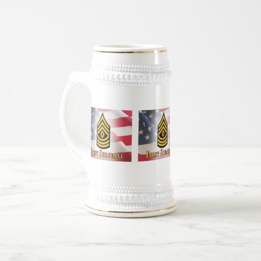 Company First Sergeant Gift White Mug (Devant gauche)